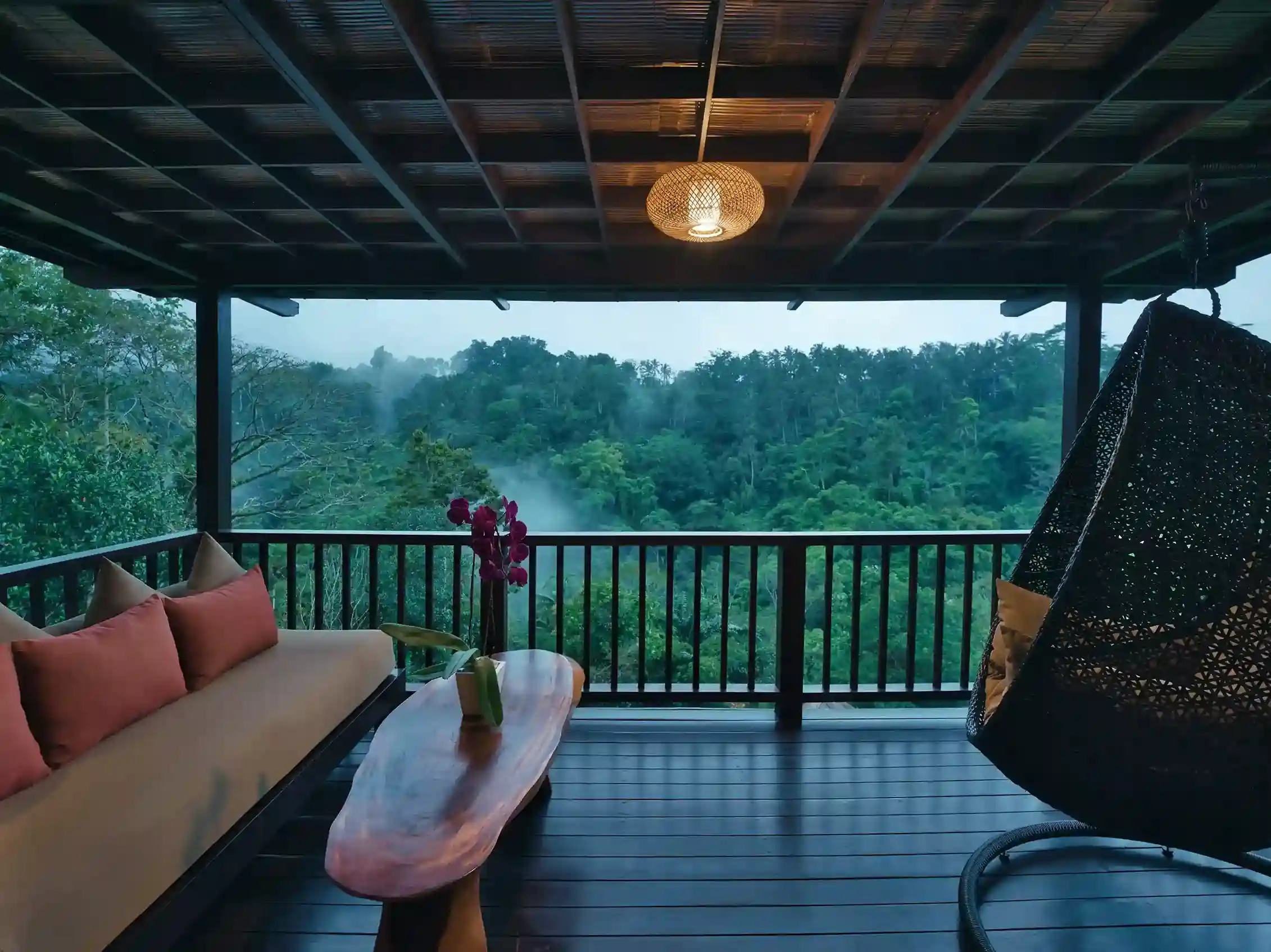 Jungle pool villa with rice terrace views in Ubud