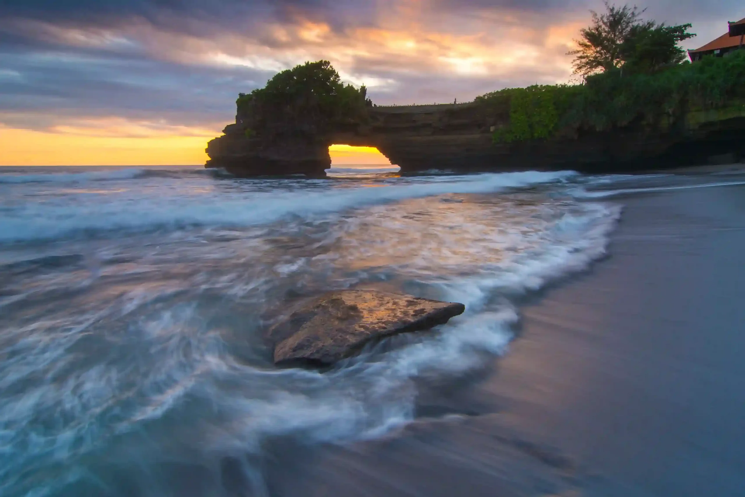 Batu Bolong beach and temple at Canggu, Bali